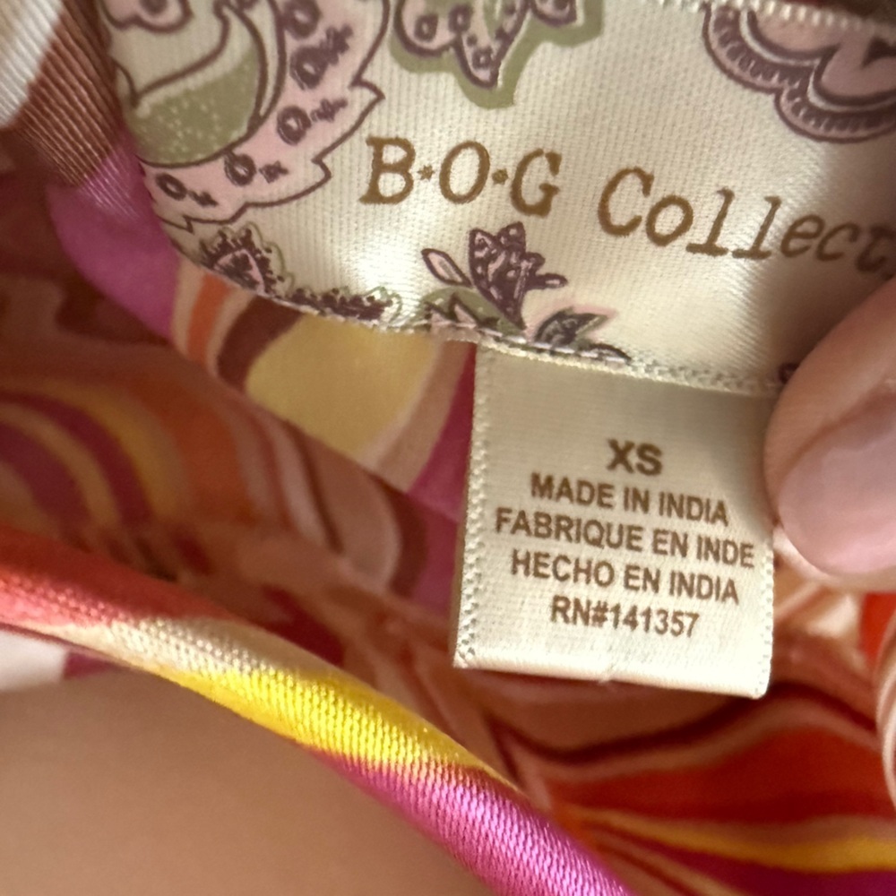 B.O.G Collective Hejira Slip Midi Dress 70s mod size XS - Picture 5 of 5